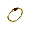 pierścionek minimalistyczny złoty z kamieniem granat