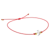 bransoletka minimalistyczna z kryształem górskim czerwona